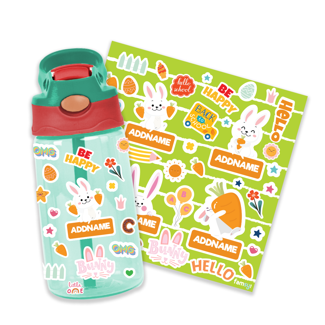 Greenery Rabbit Emerald Green Kiddies Bottle