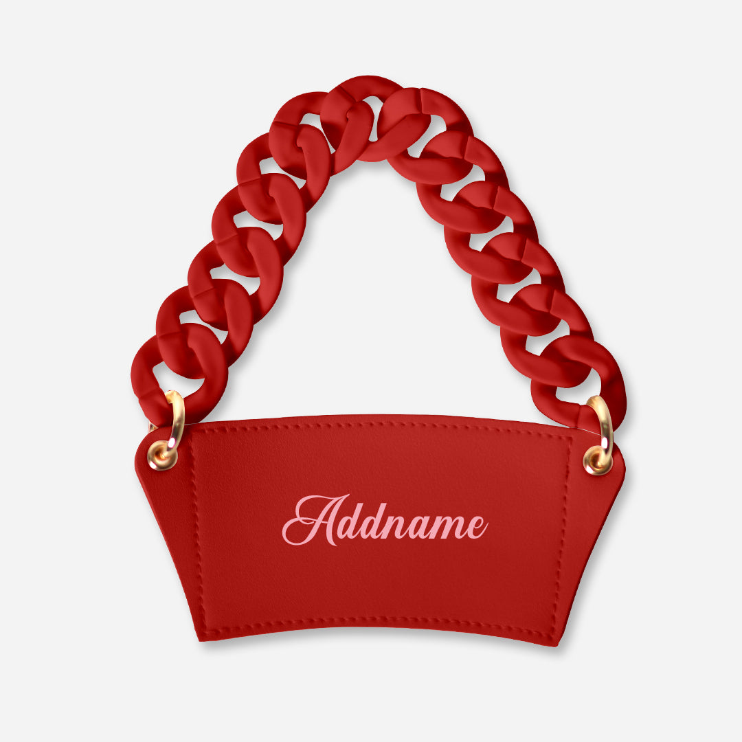Stylish Cup Holder with Personalisation - Red
