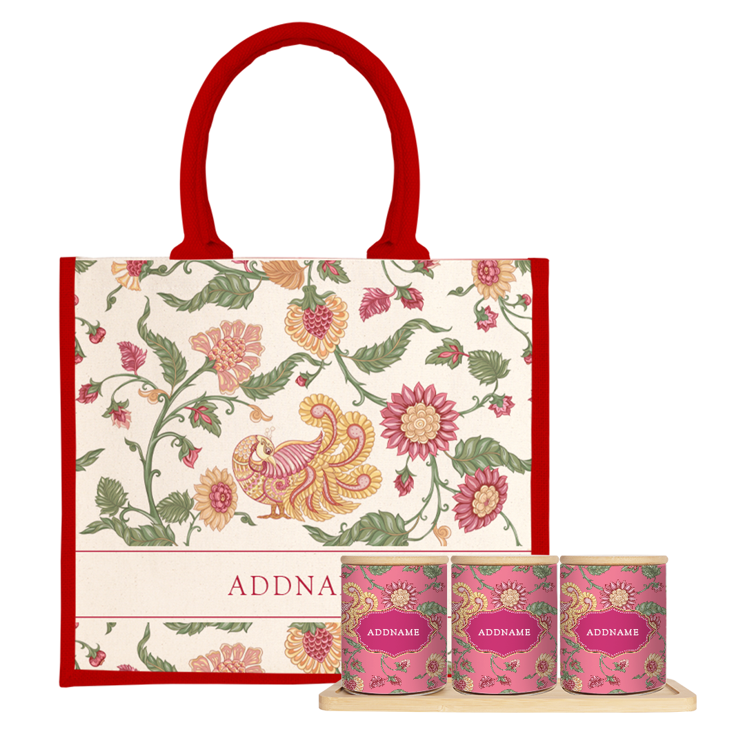 Batik Series - Cempaka Balang Raya Set (3 in 1) with Half Lining Jute Bag