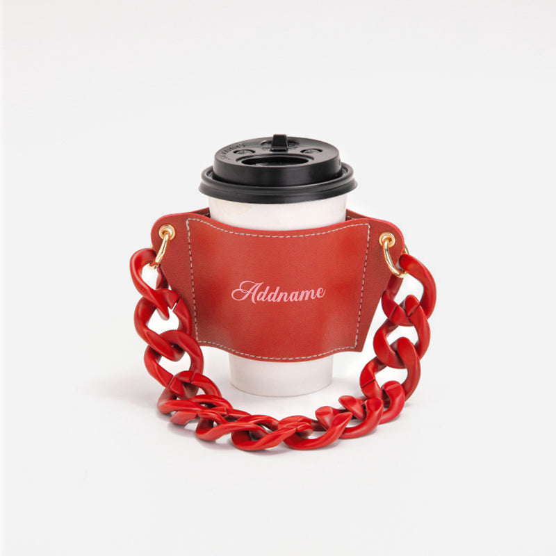 Stylish Cup Holder with Personalisation - Red