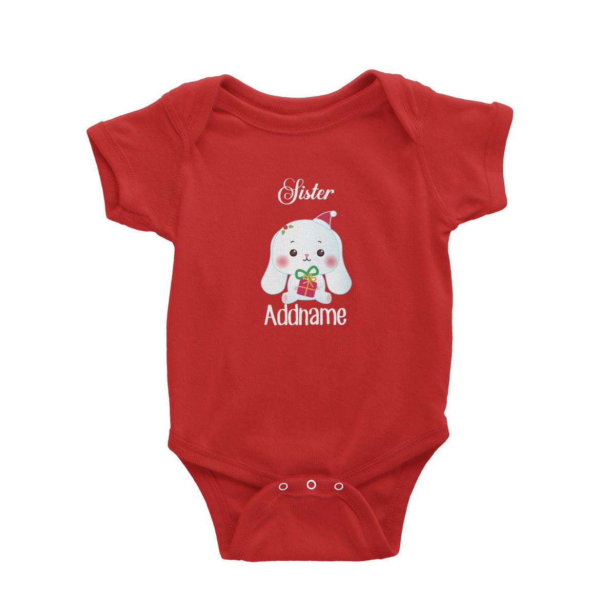 Christmas Cute Animal Series Sister Rabbit Baby Romper