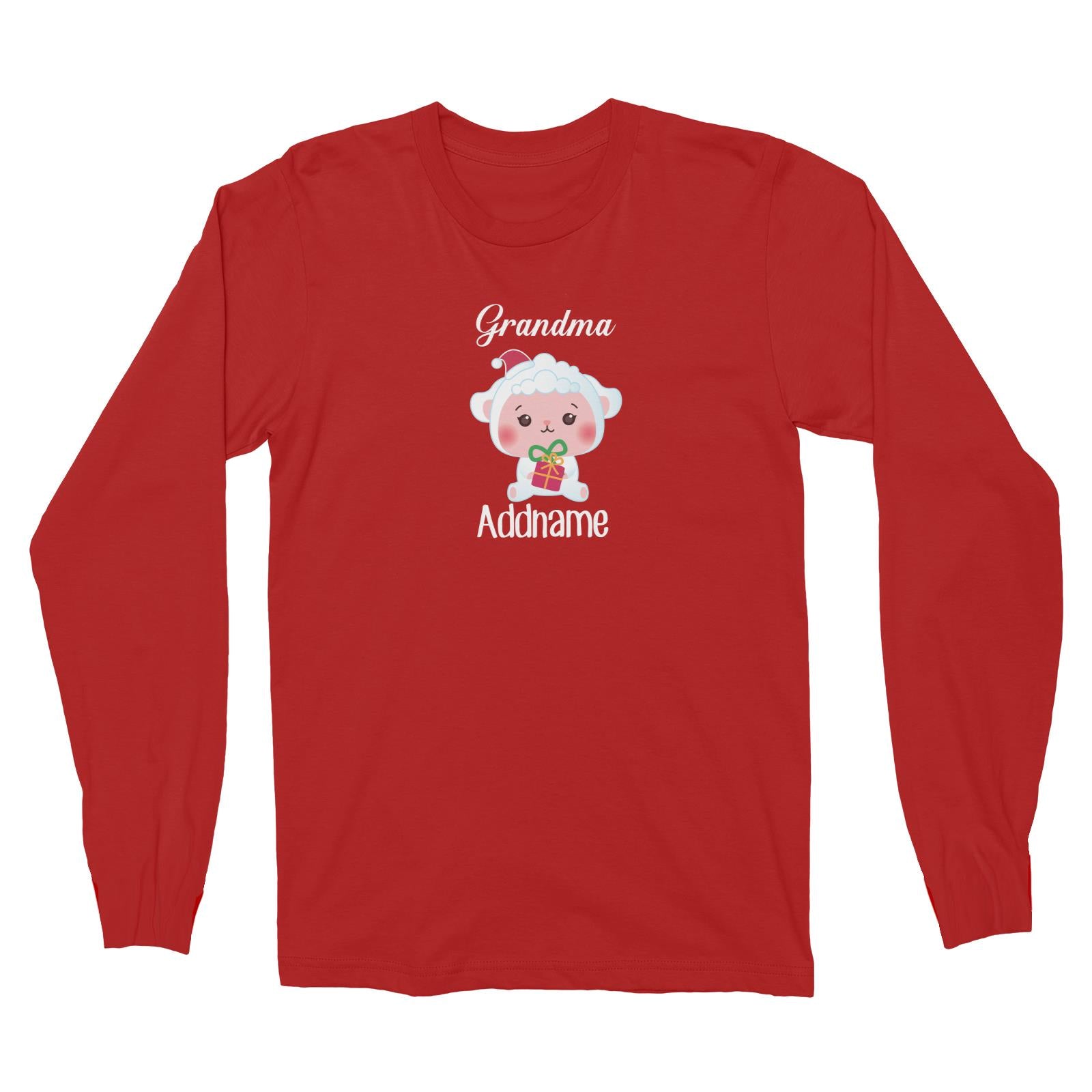 Christmas Cute Animal Series Grandma Sheep Long Sleeve Unisex T-Shirt