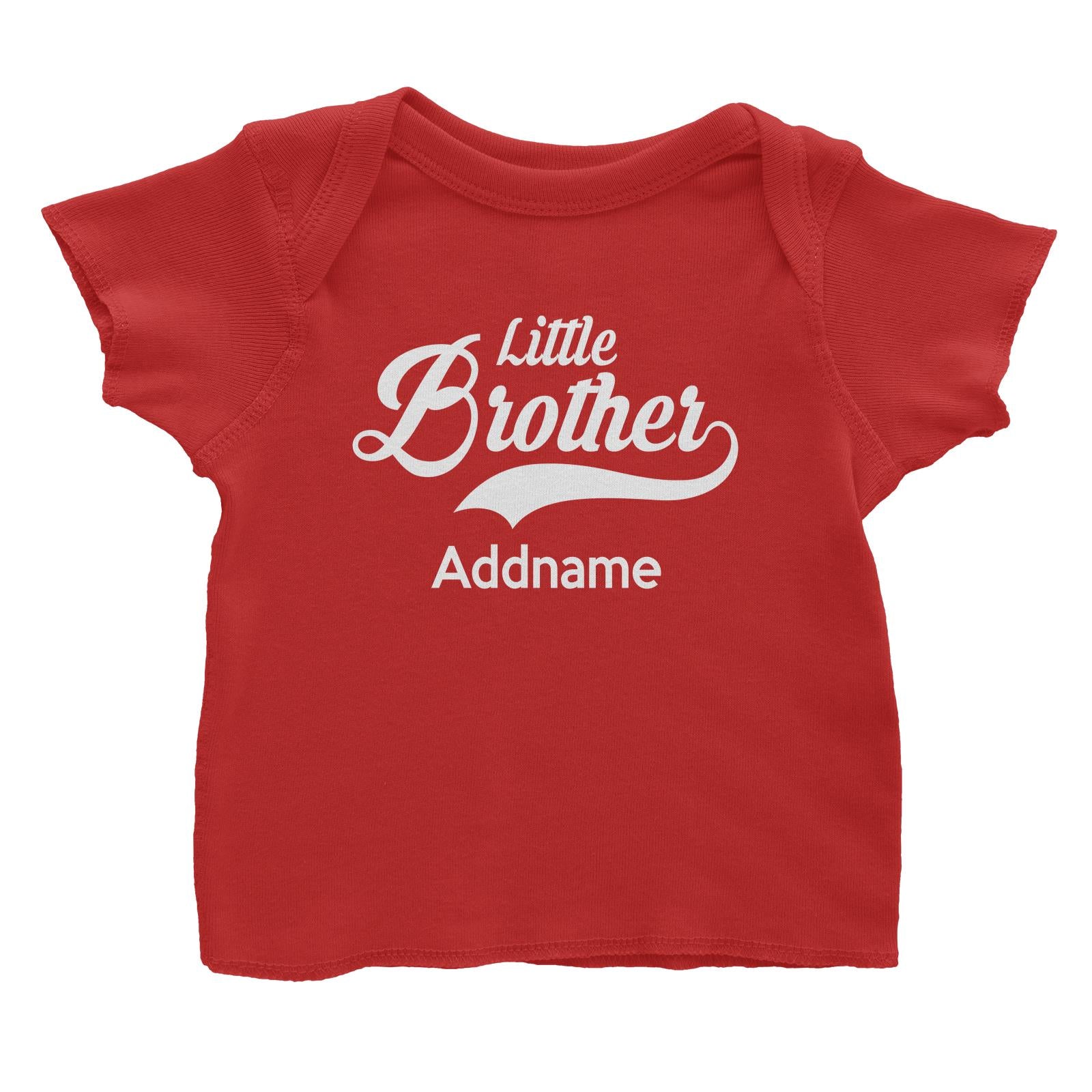 Retro Little Brother Addname Baby T-Shirt