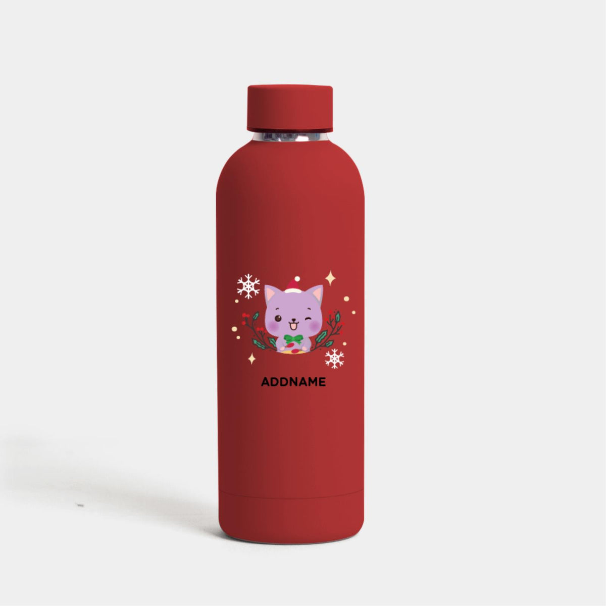 Christmas Cute Animal Series Mizu -  Cat Red