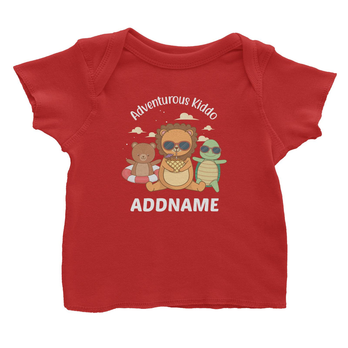 Adventurous Kiddo Addname Baby T-Shirt