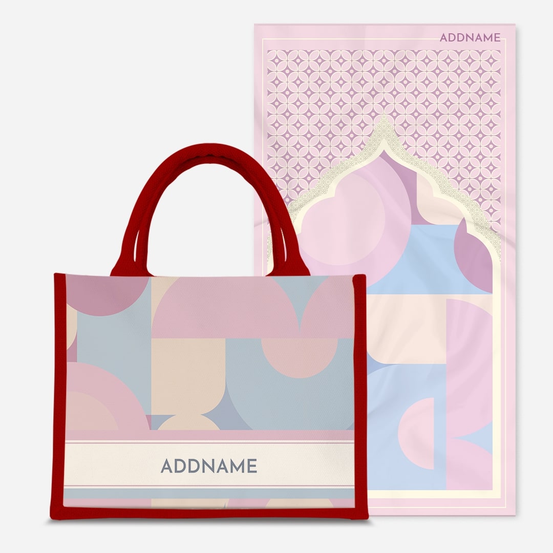 Ryn Series Prayer Mat with Half Lining Small Jute Bag-Bandung