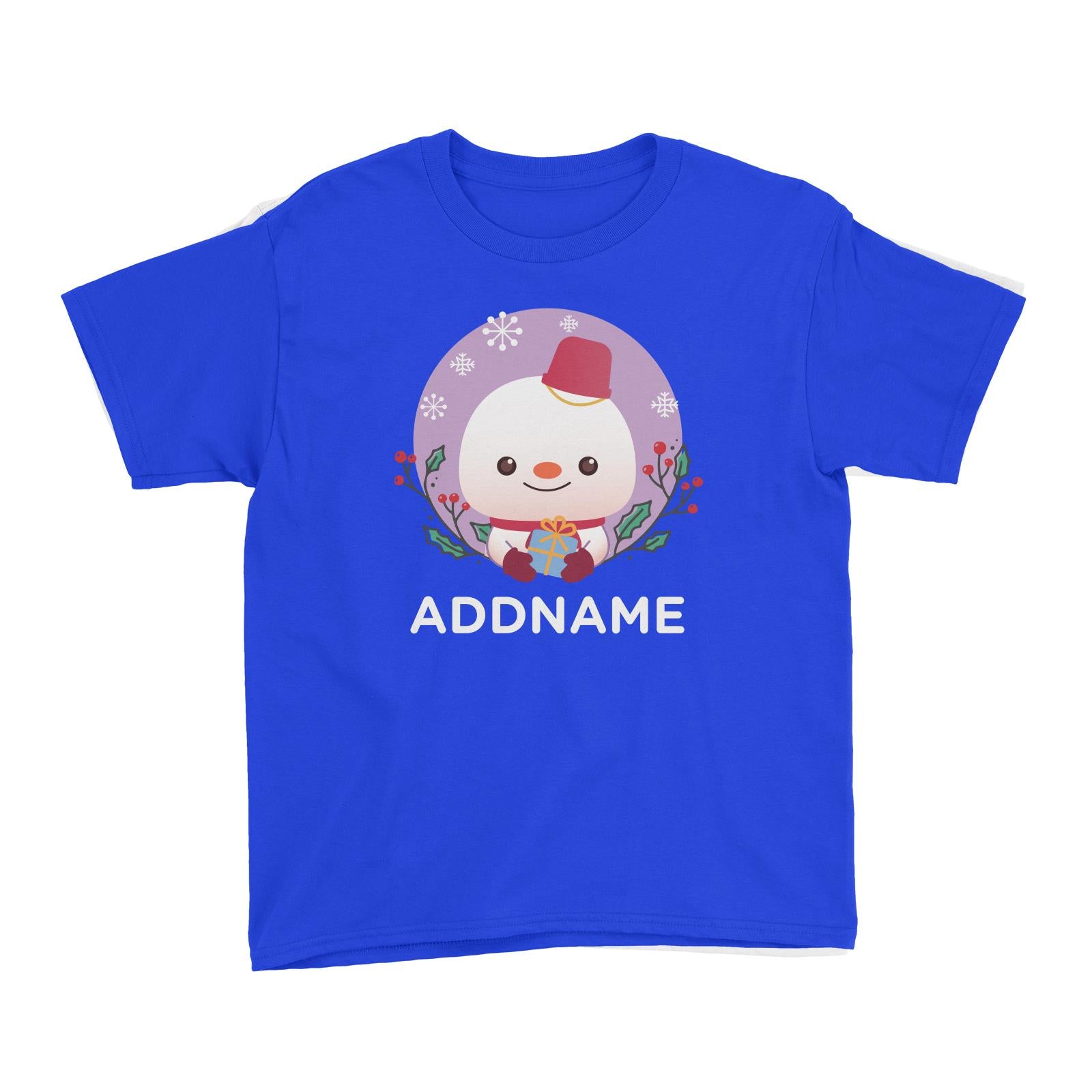 Christmas Cute Animal Series Cute Snowman Kid's T-Shirt