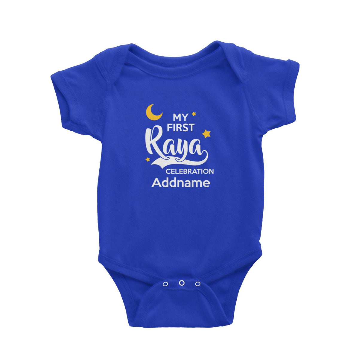 Raya Typography My First Raya Celebration Addname Baby Rompers