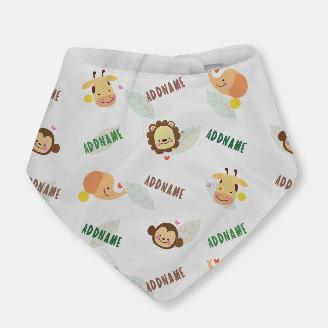 Safari Animal Boy Baby Bib