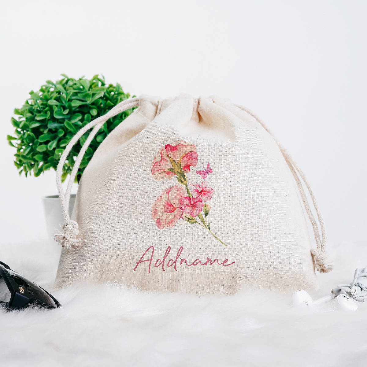 Pastel Flower Petunia Satchel