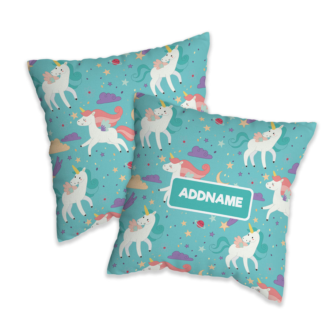 Fabulous Unicorn Kiddies Full Print Cushion Cover with Inner Cushion