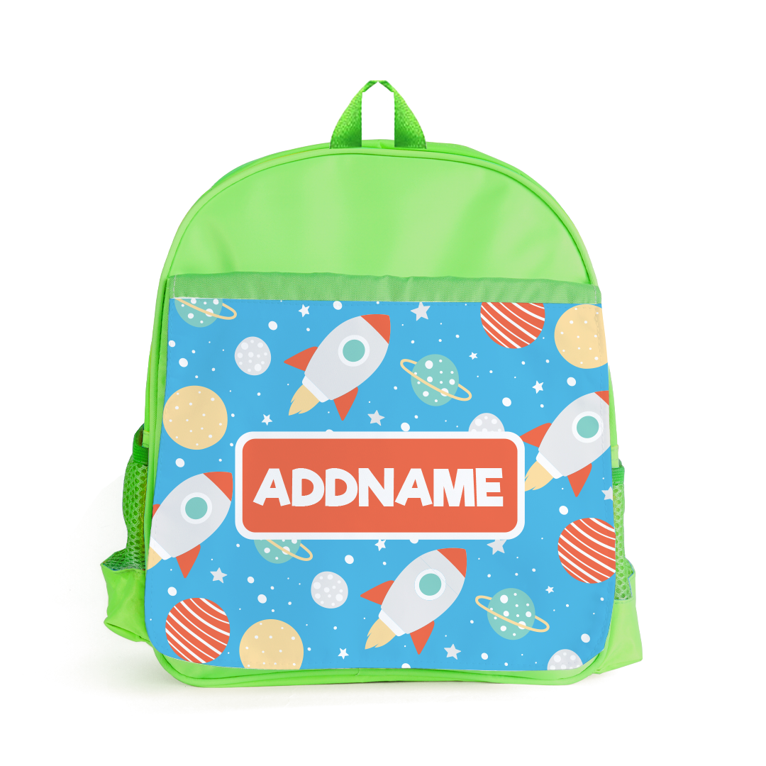 Spaceship Green Kiddies Bag