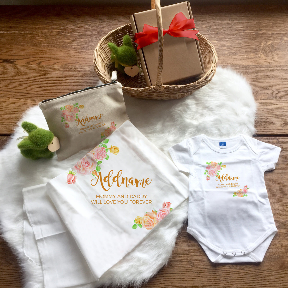 Sweet Rose Frame Newborn Gift Set (UNDER RM 85)