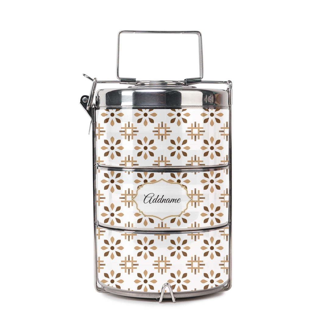 Moroccan Series - Arabesque Tawny Brown Tiffin Carrier