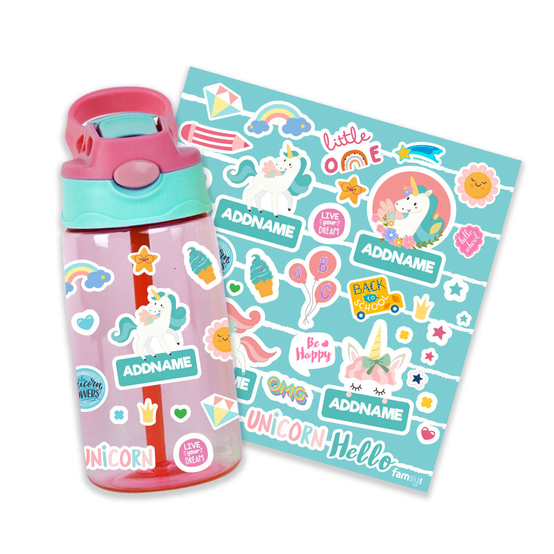 Fabulous Unicorn Pink Kiddies Bottle