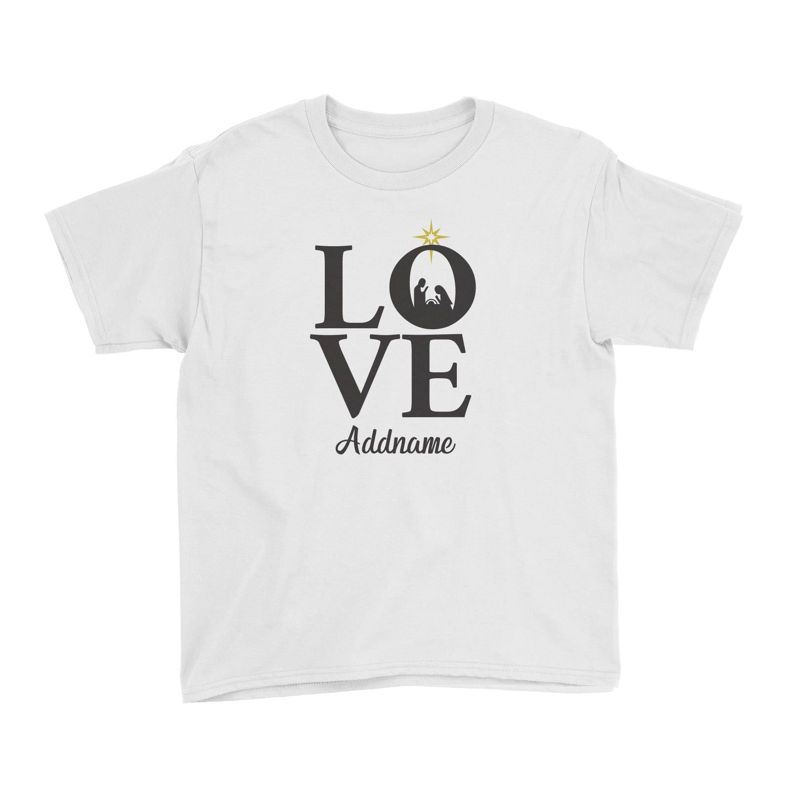 Xmas LOVE Nativity Scene Kid's T-Shirt