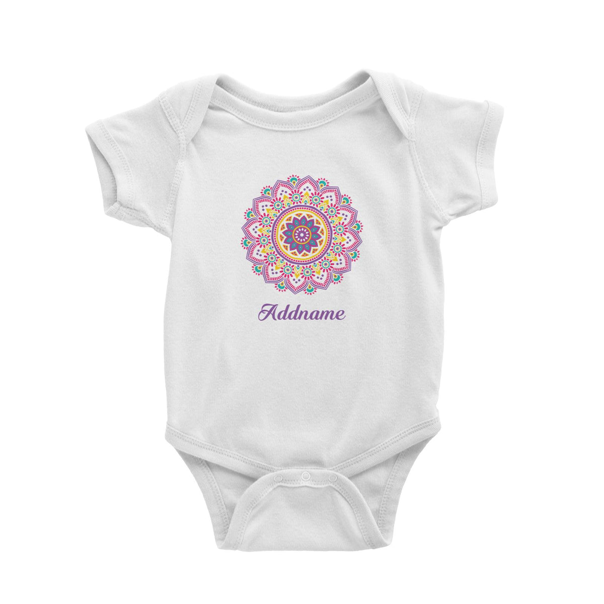 Deepavali Series Purple Mandala Baby Romper