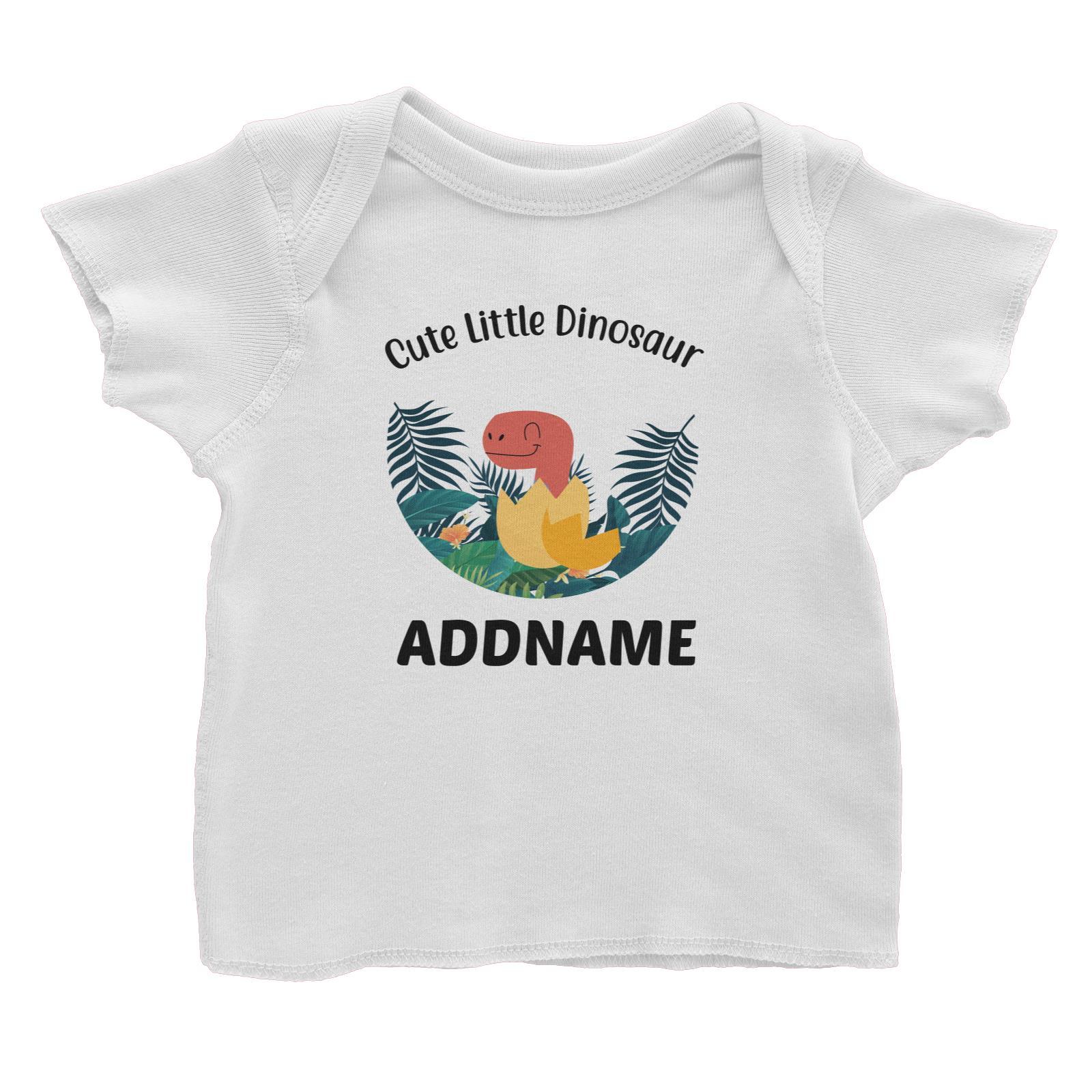 Cute Little Dinosaur With Egg Addname Baby T-Shirt