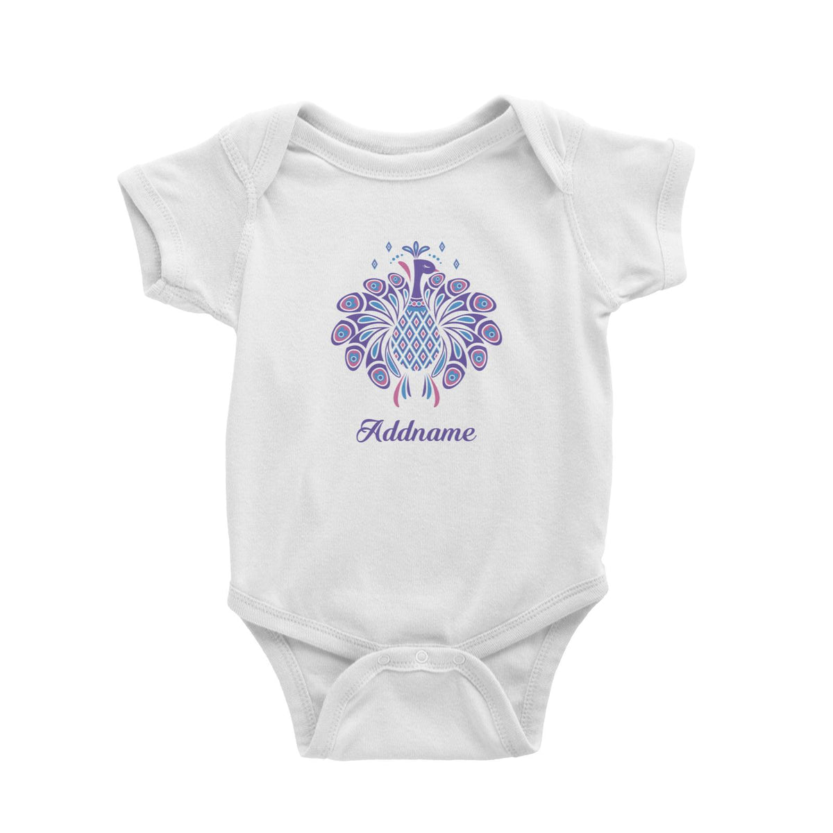 Deepavali Series Geometric Peacock Baby Romper