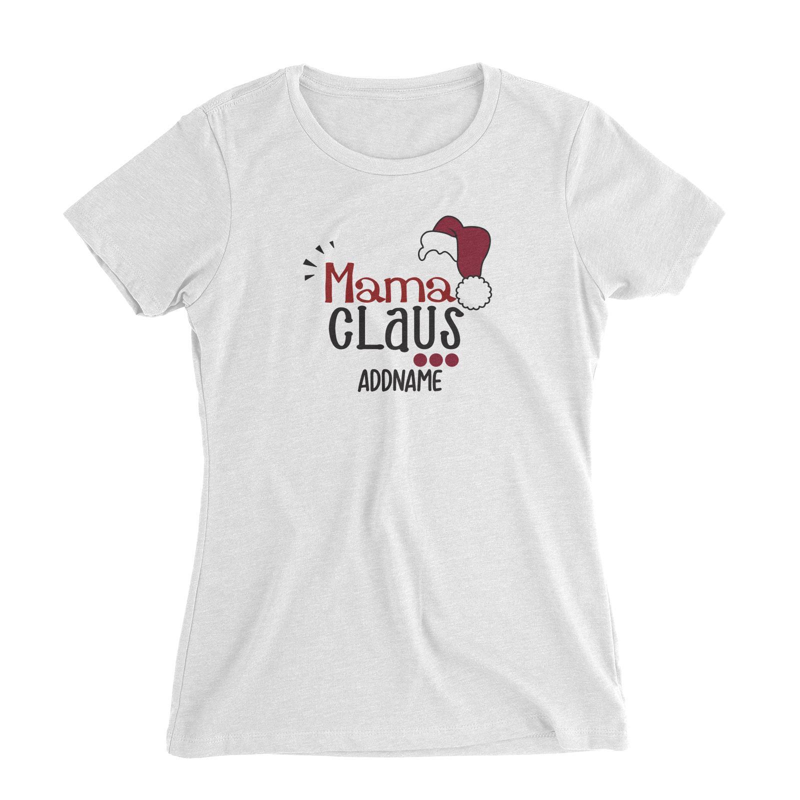 Xmas Mama Claus with Santa Hat Women's Slim Fit T-Shirt