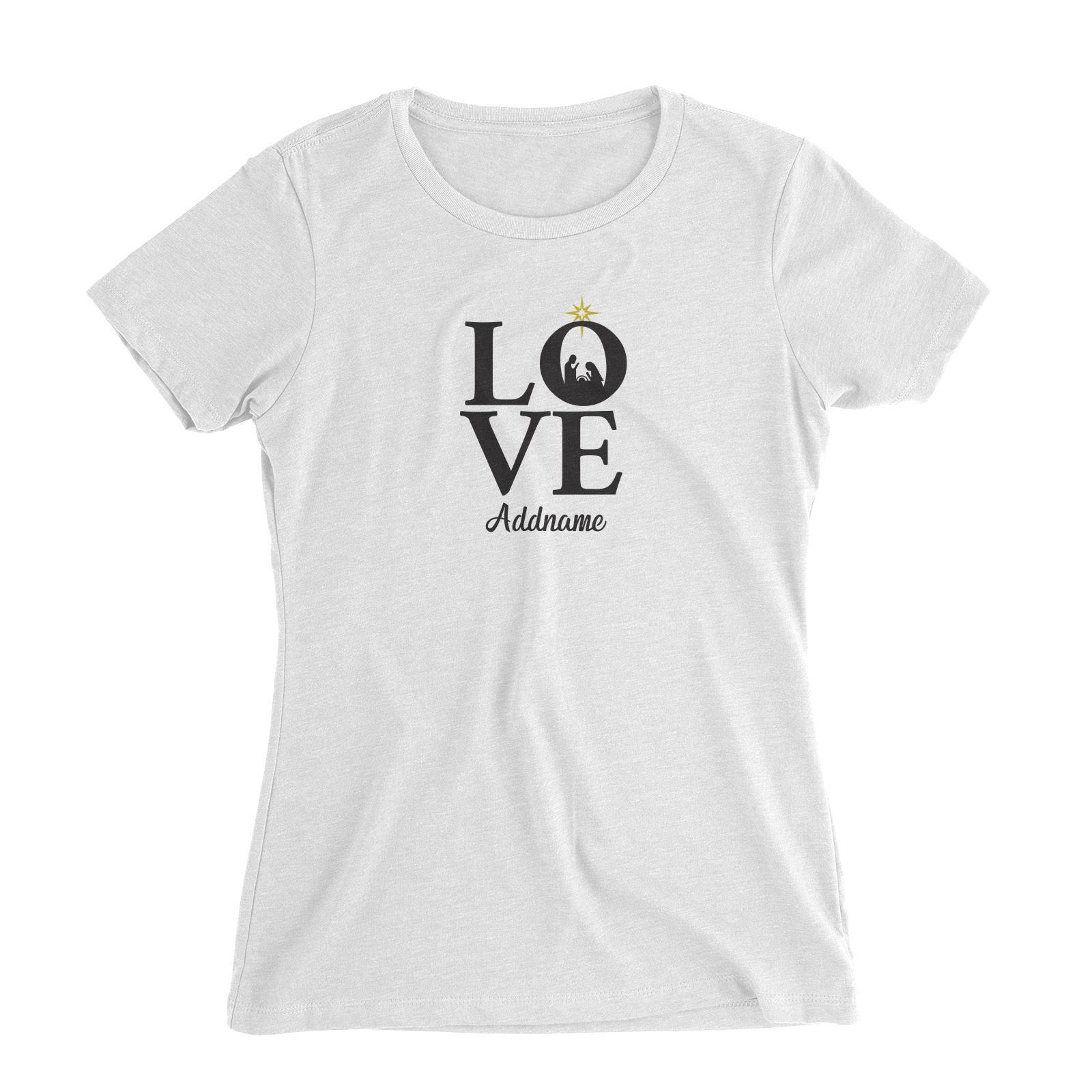 Xmas LOVE Nativity Scene Women's Slim Fit T-Shirt