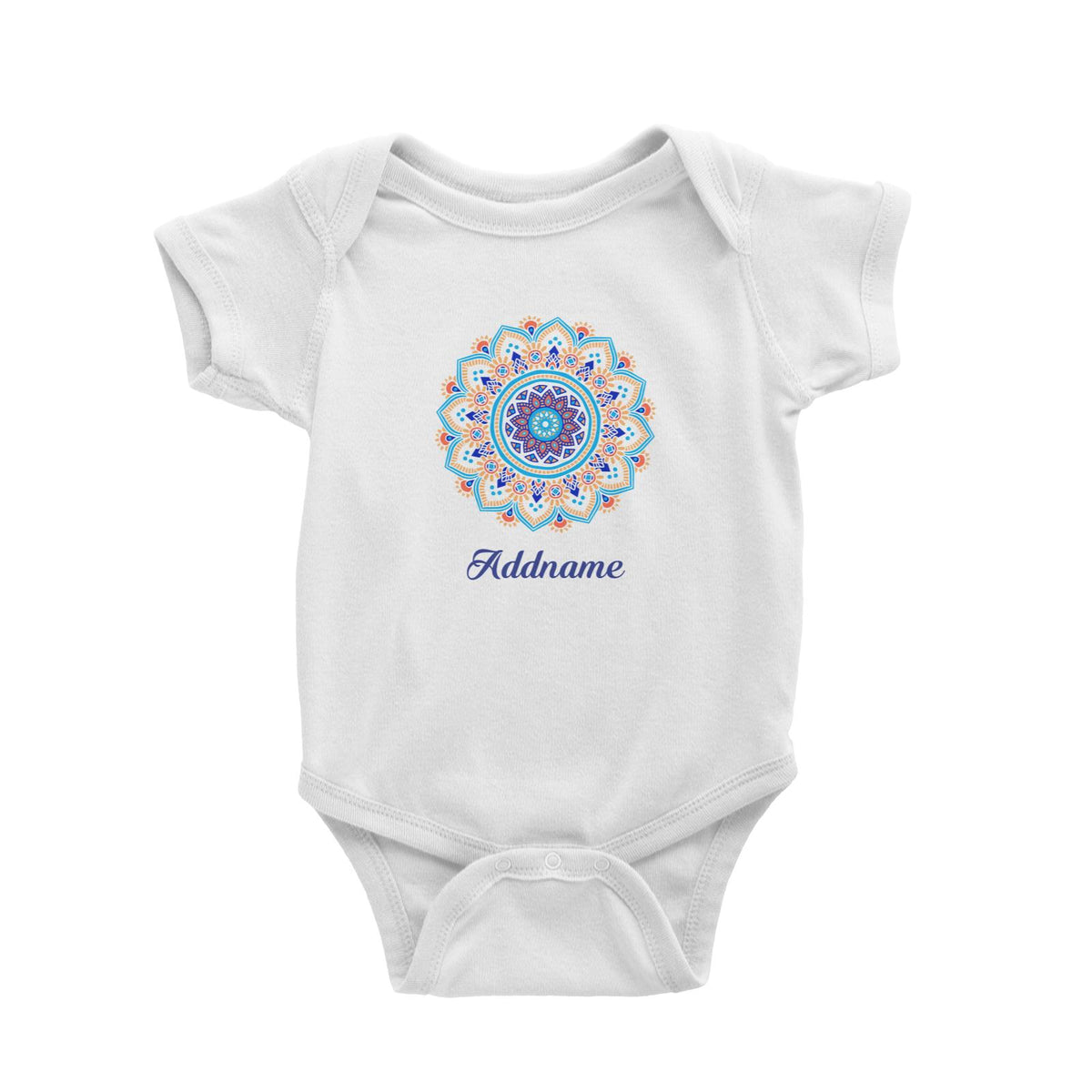 Deepavali Series Sky Blue Mandala Baby Romper