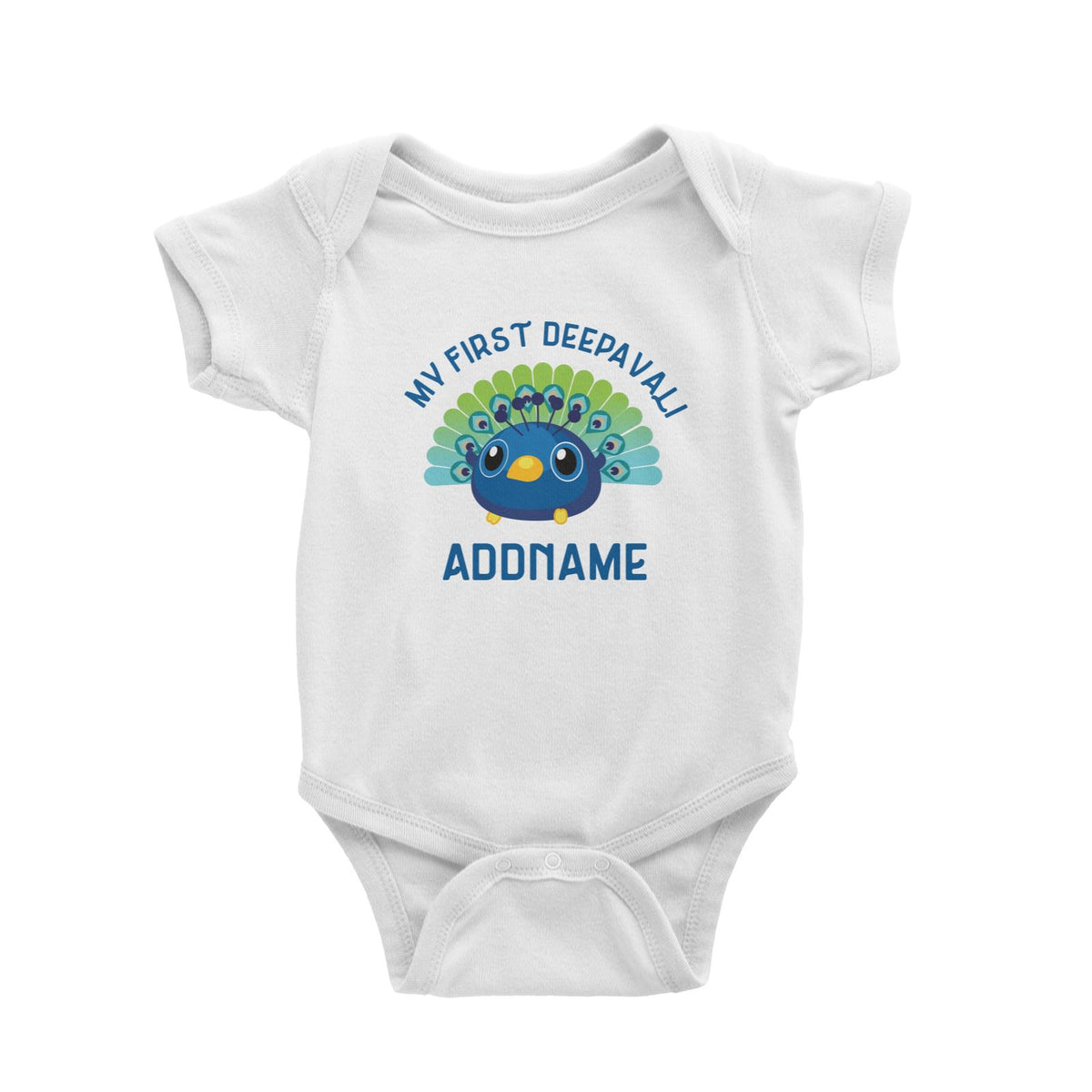 Deepavali Series Baby Peacock My First Deepavali Baby Romper