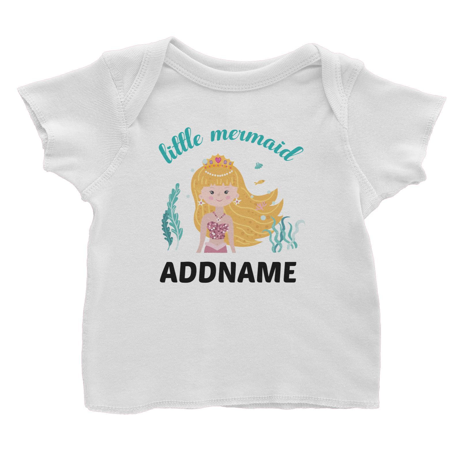 Little Mermaid  Brown Hair Addname Baby T-Shirt