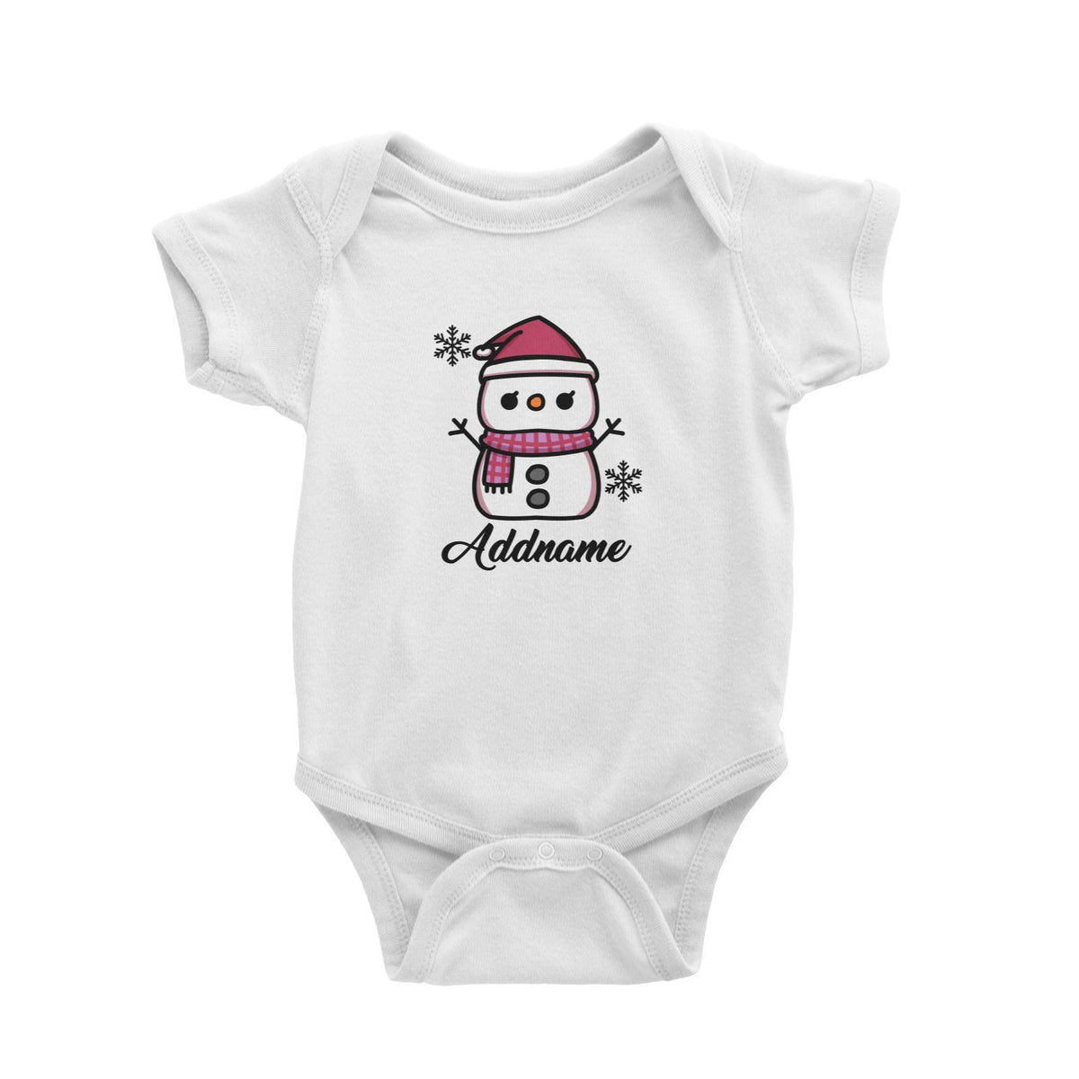 Xmas Little Girl Snowman Baby Romper