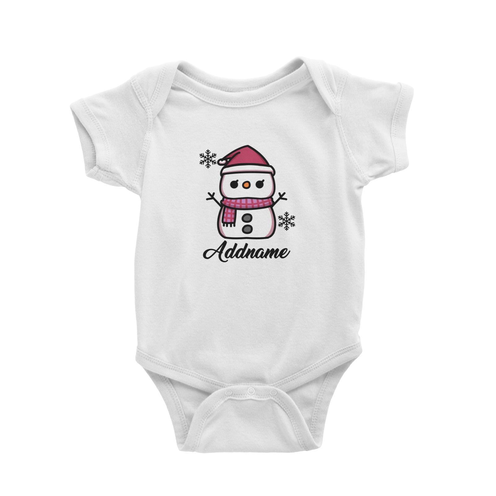 Xmas Little Girl Snowman Baby Romper