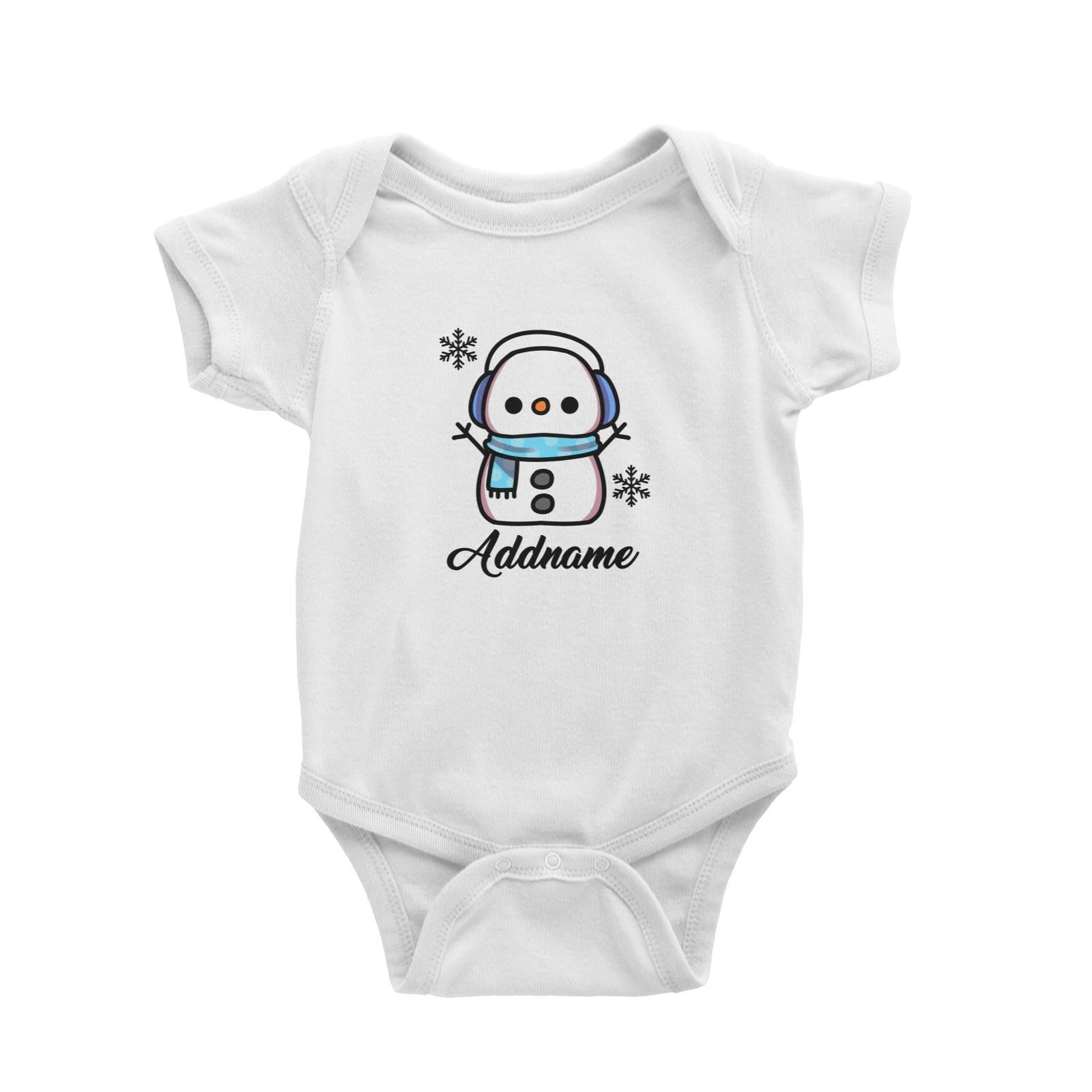 Xmas Little Boy Snowman Baby Romper