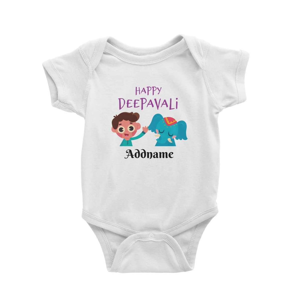 Deepavali Series Little Boy Wishes You Happy Deepavali Baby Romper