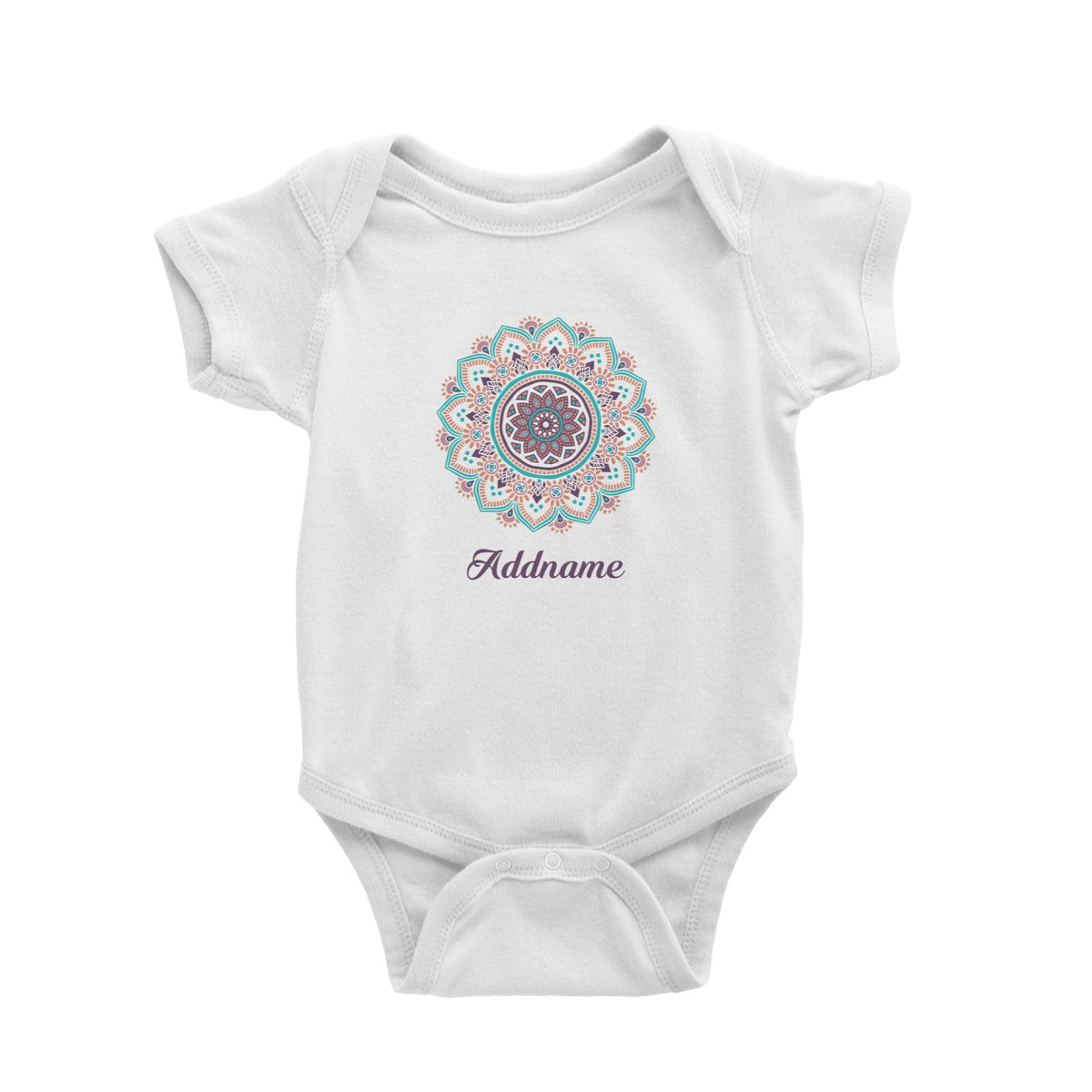 Deepavali Series Turquoise Mandala Baby Romper