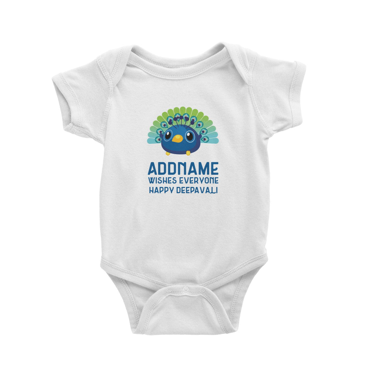 Deepavali Series Baby Peacock Wishes Everyone Happy Deepavali Baby Romper