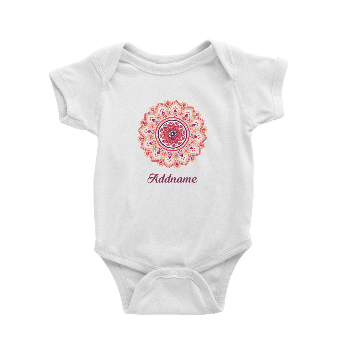 Deepavali Series Red Mandala Baby Romper