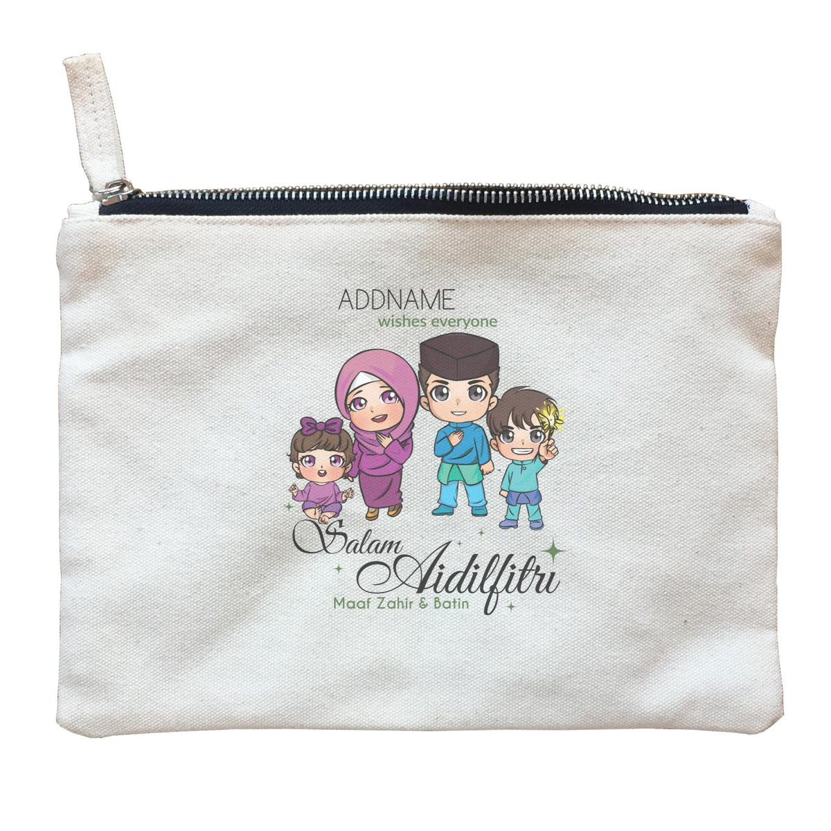 Raya Chibi Family Zipper Pouch