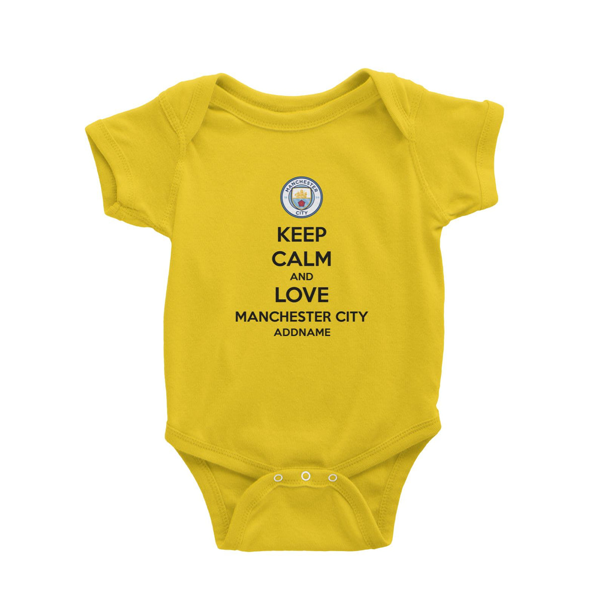 Manchester City Football Keep Calm And Love Series Addname Baby Romper