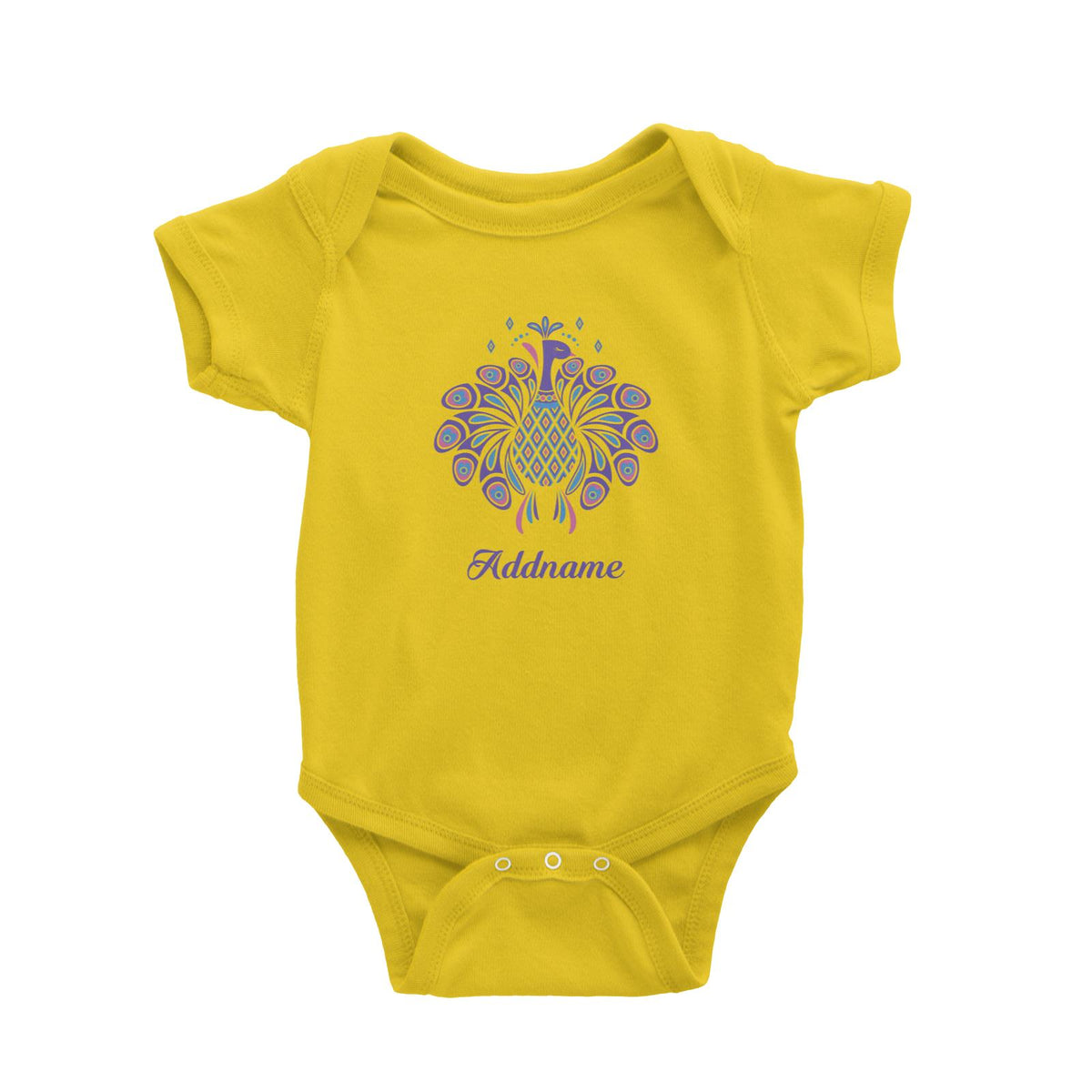 Deepavali Series Geometric Peacock Baby Romper