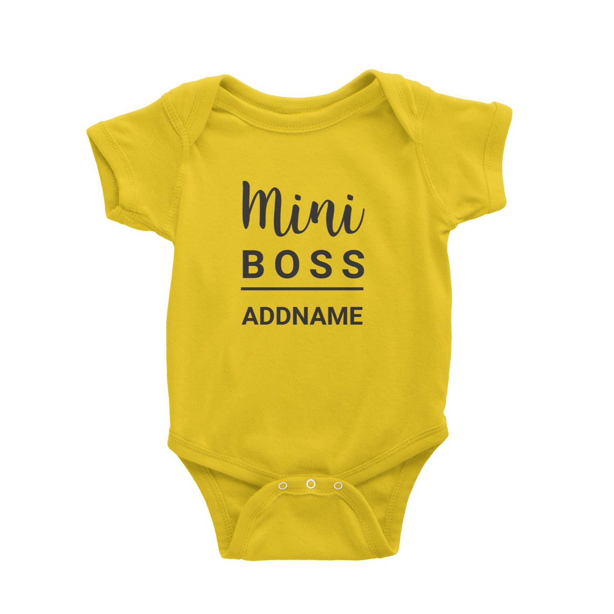 Mini Boss Addname Baby Romper  Matching Family Personalizable Designs