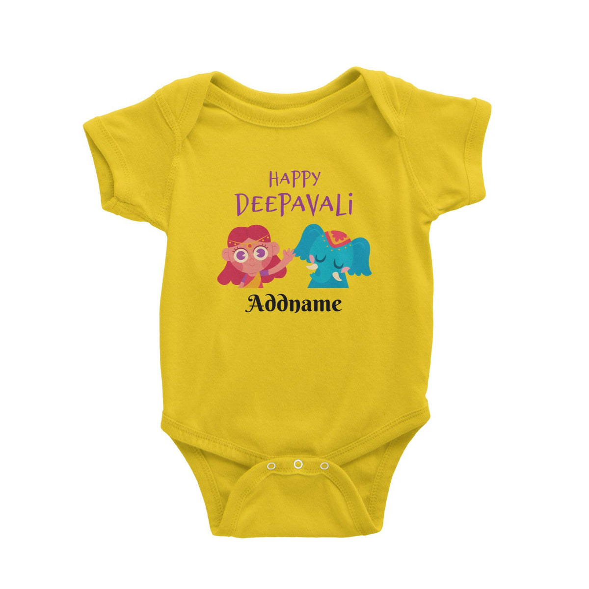 Deepavali Series Little Girl Wishes You Happy Deepavali Baby Romper