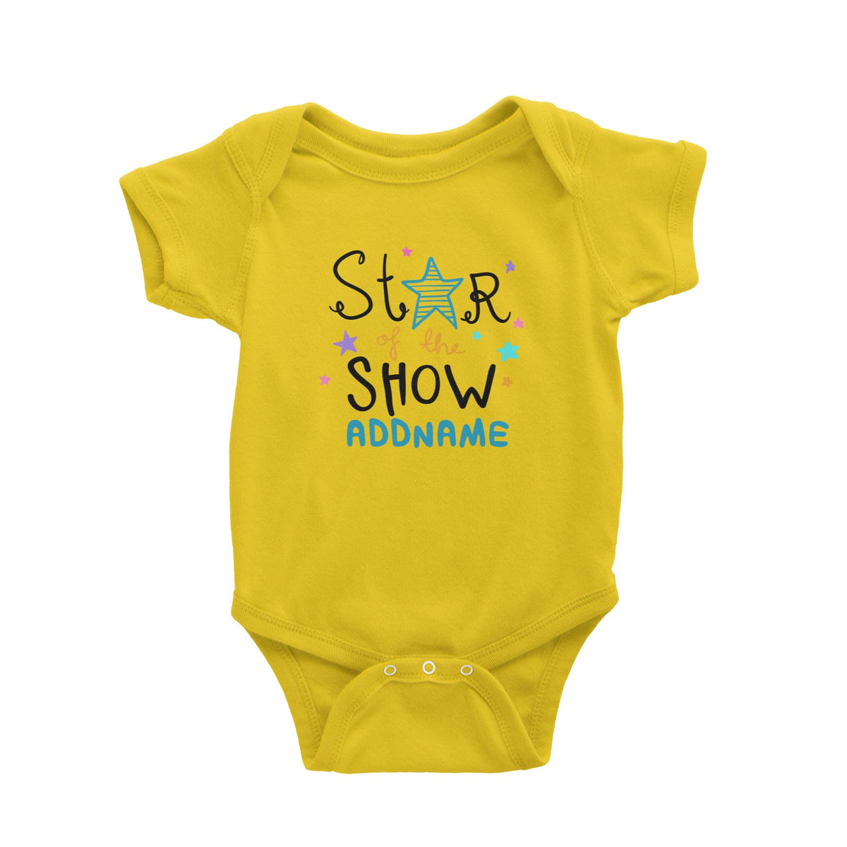 Children's Day Gift Series Star Of The Show Blue Addname Baby Romper