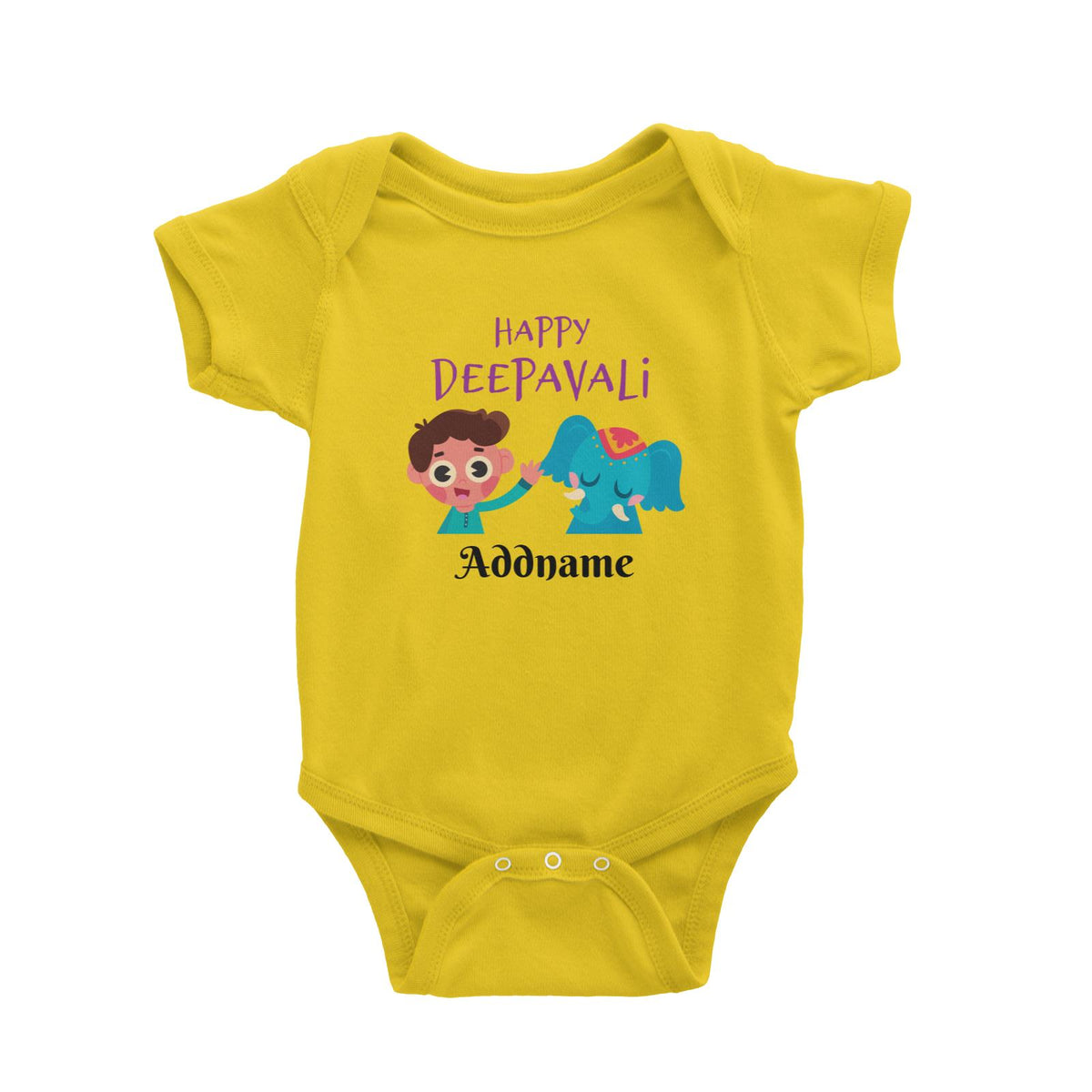 Deepavali Series Little Boy Wishes You Happy Deepavali Baby Romper