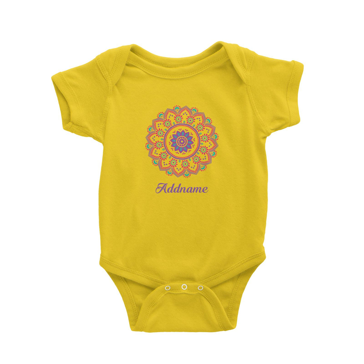 Deepavali Series Purple Mandala Baby Romper